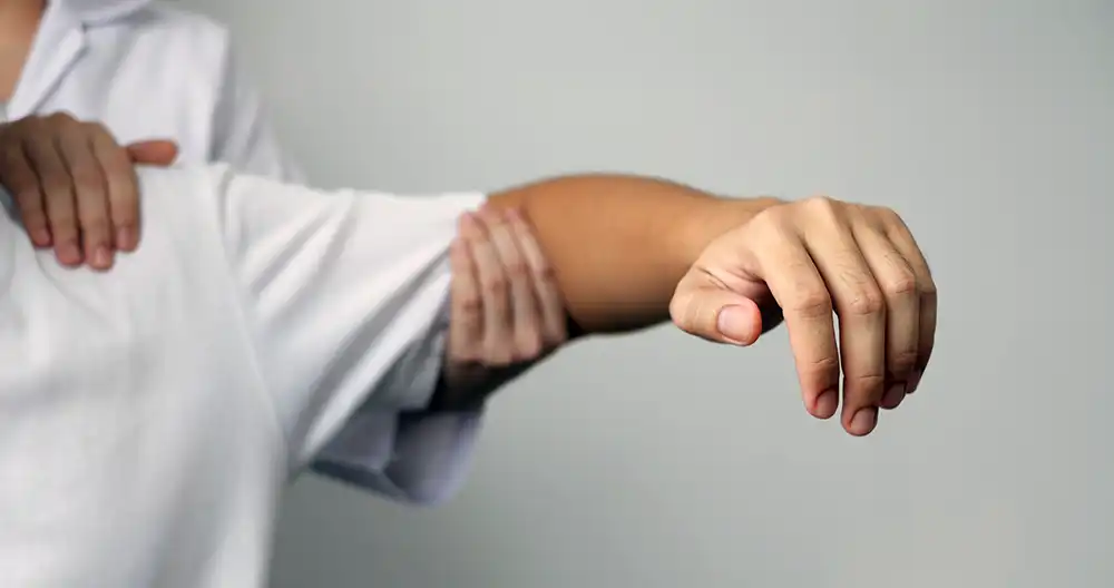 Chiropractor adjusting patient